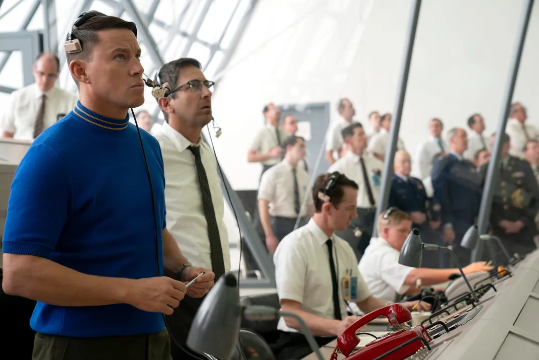Channing Tatum (left) and Ray Romano (right) in Fly Me to the Moon