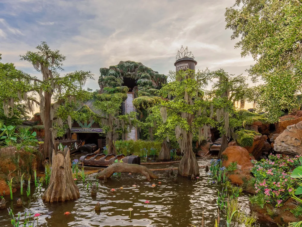 Tiana's Bayou Adventure scene